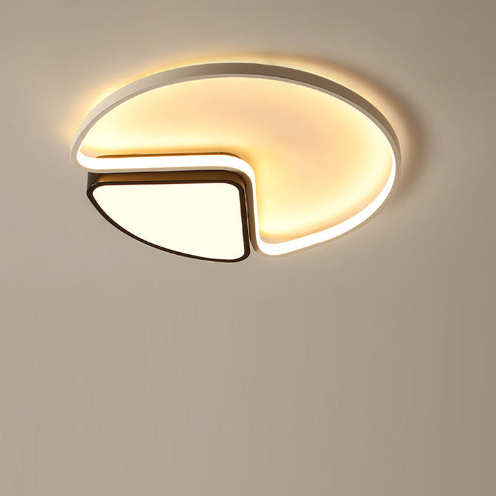 Zeitgenössische kreative runde Eisen-Metall-Acryl-LED-Deckenleuchte für das Schlafzimmer 