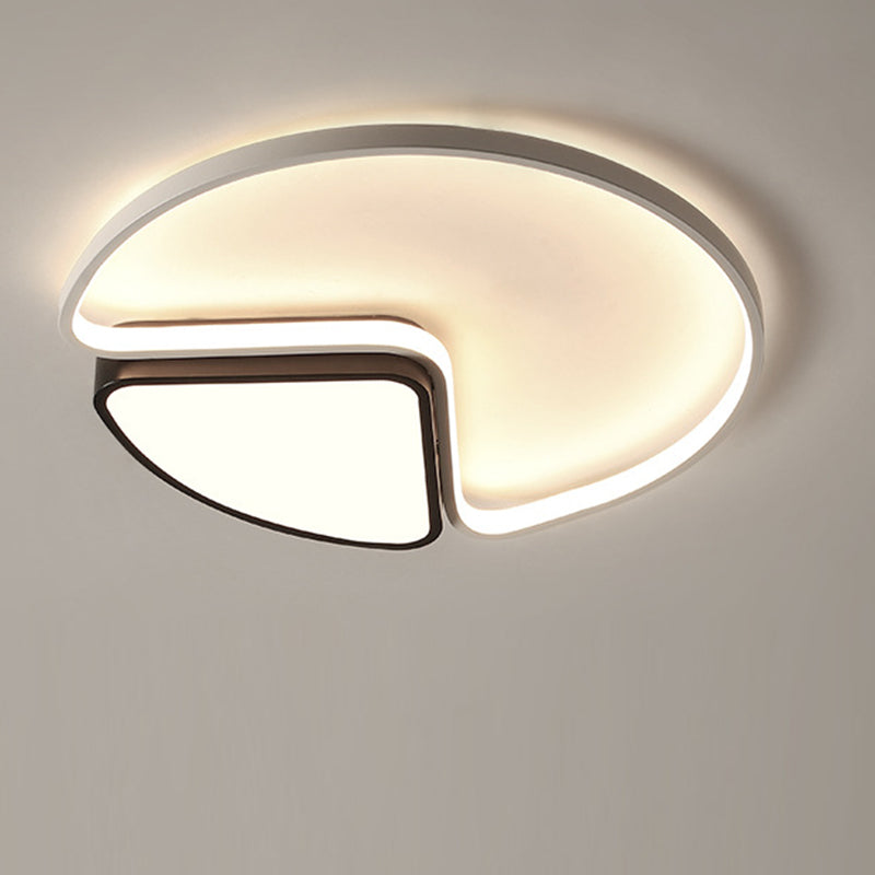 Zeitgenössische kreative runde Eisen-Metall-Acryl-LED-Deckenleuchte für das Schlafzimmer 