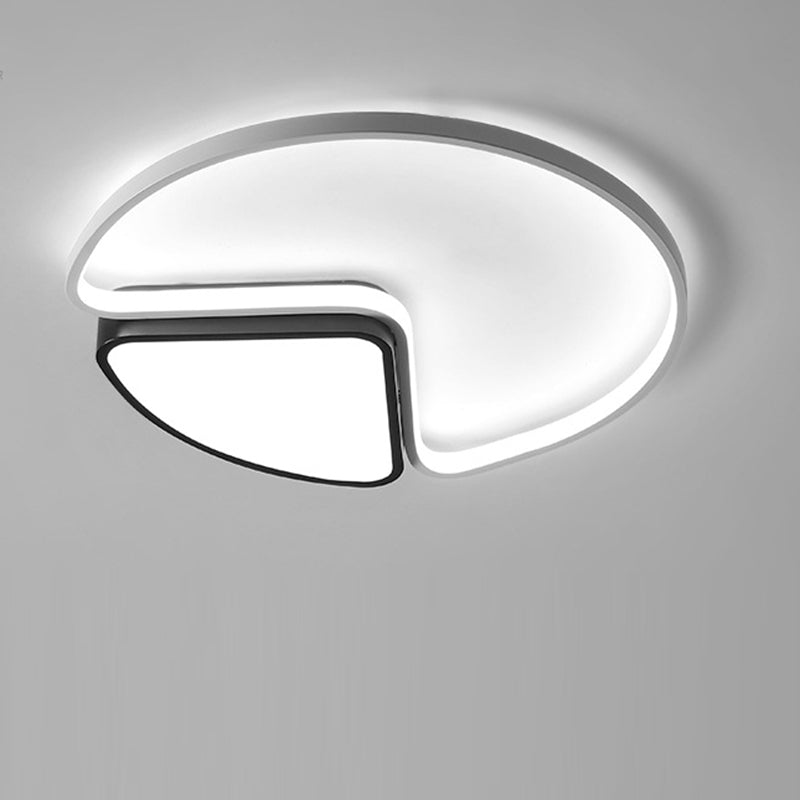 Zeitgenössische kreative runde Eisen-Metall-Acryl-LED-Deckenleuchte für das Schlafzimmer 