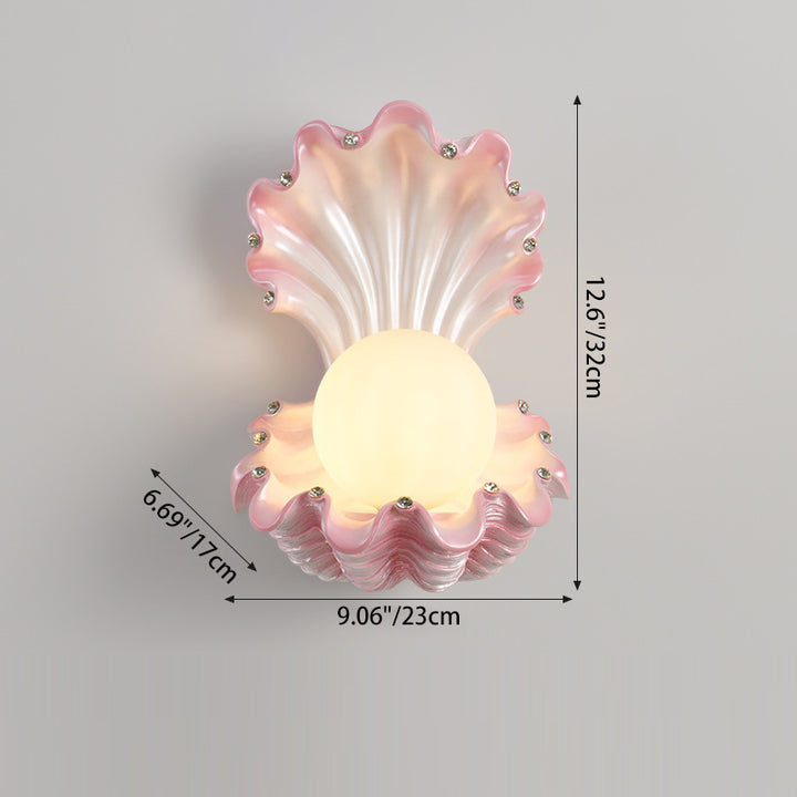 Lampe murale à une lumière en verre résine perle créative contemporaine pour chambre 