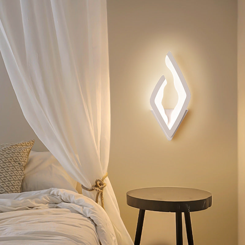 Modern Simplicity Diamond Iron Acrylic LED Wall Sconce Lamp For Bedroom