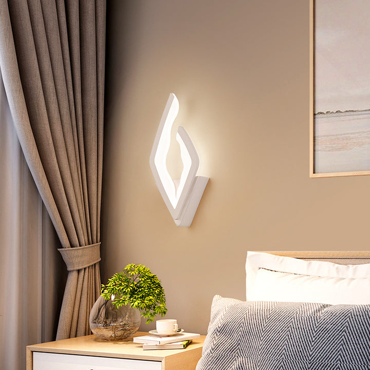 Applique murale LED en acrylique fer diamant de simplicité moderne pour chambre 