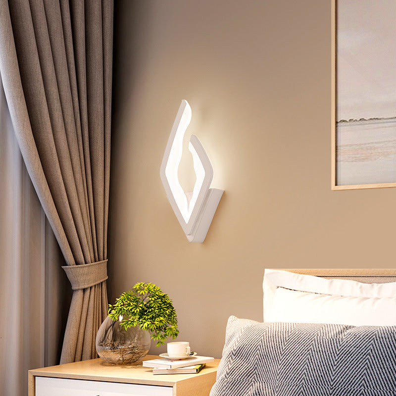 Modern Simplicity Diamond Iron Acrylic LED Wall Sconce Lamp For Bedroom