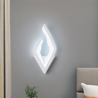 Modern Simplicity Diamond Iron Acrylic LED Wall Sconce Lamp For Bedroom