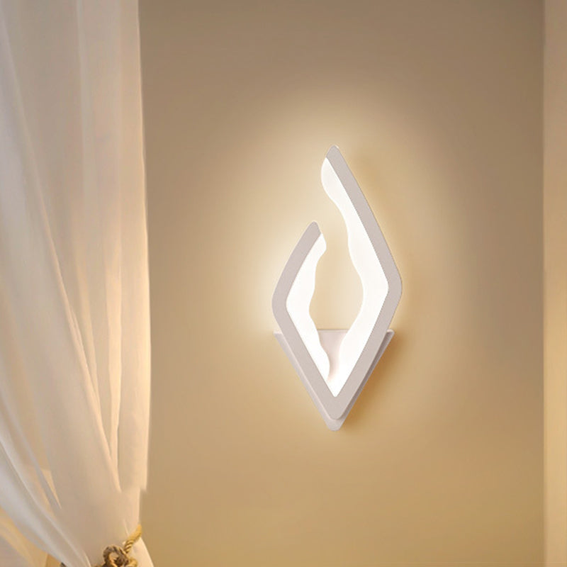 Modern Simplicity Diamond Iron Acrylic LED Wall Sconce Lamp For Bedroom