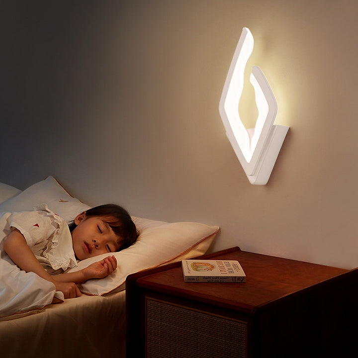 Applique murale LED en acrylique fer diamant de simplicité moderne pour chambre 