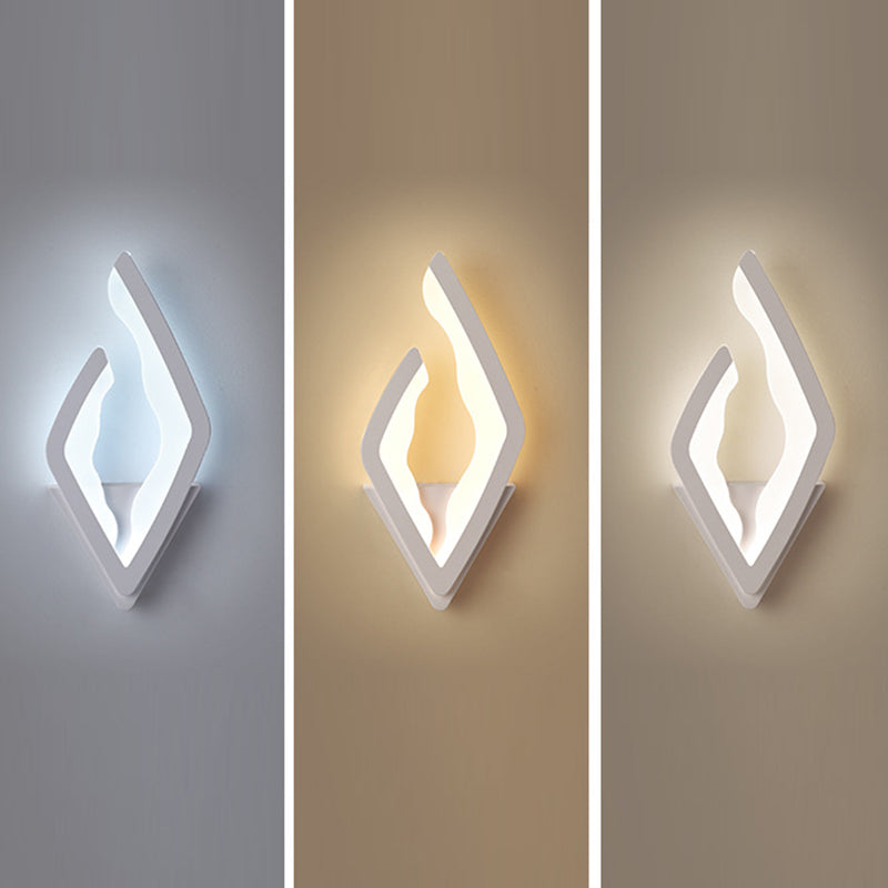 Applique murale LED en acrylique fer diamant de simplicité moderne pour chambre 