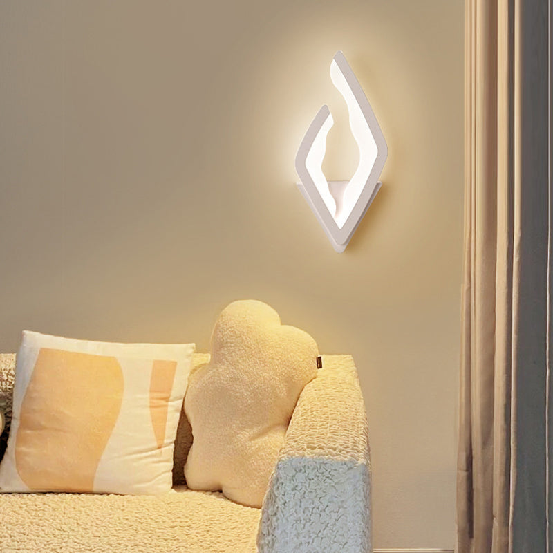 Applique murale LED en acrylique fer diamant de simplicité moderne pour chambre 