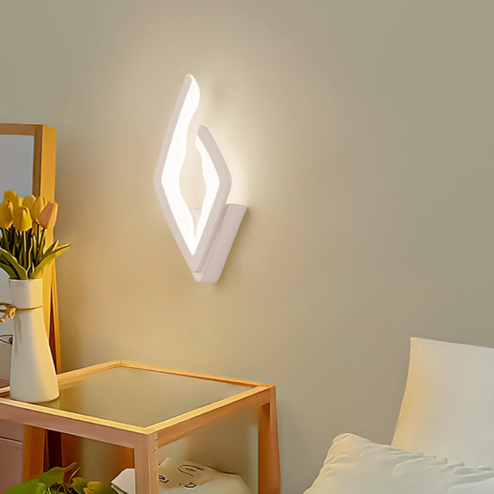 Applique murale LED en acrylique fer diamant de simplicité moderne pour chambre 
