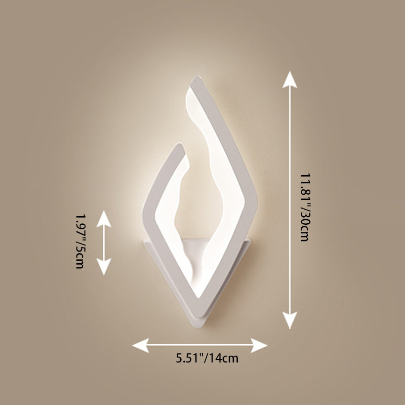 Applique murale LED en acrylique fer diamant de simplicité moderne pour chambre 
