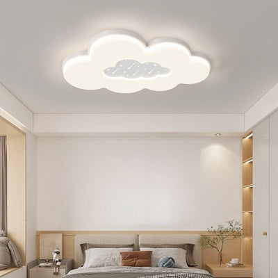 Contemporary Creative Clouds Iron Acrylic LED Flush Mount Ceiling Light For Bedroom