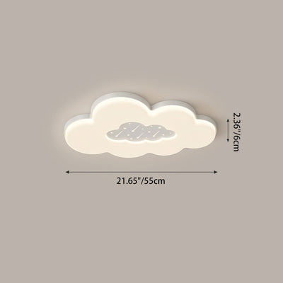 Contemporary Creative Clouds Iron Acrylic LED Flush Mount Ceiling Light For Bedroom