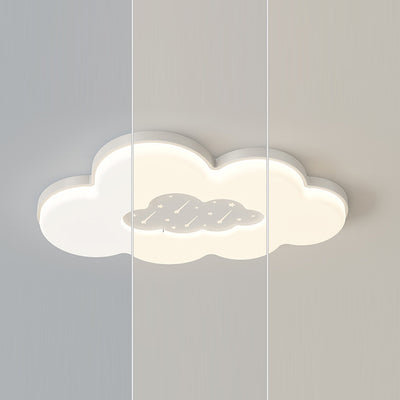 Contemporary Creative Clouds Iron Acrylic LED Flush Mount Ceiling Light For Bedroom