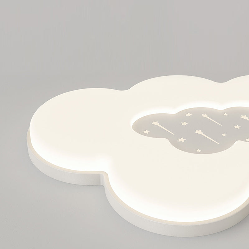 Plafonnier LED en acrylique fer nuage créatif contemporain pour chambre 