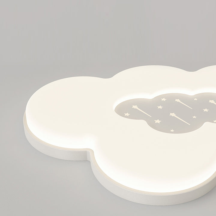Plafonnier LED en acrylique fer nuage créatif contemporain pour chambre 