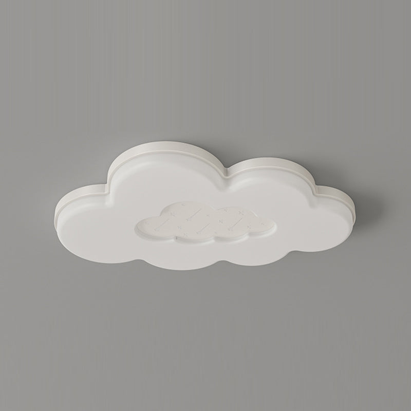 Contemporary Creative Clouds Iron Acrylic LED Flush Mount Ceiling Light For Bedroom