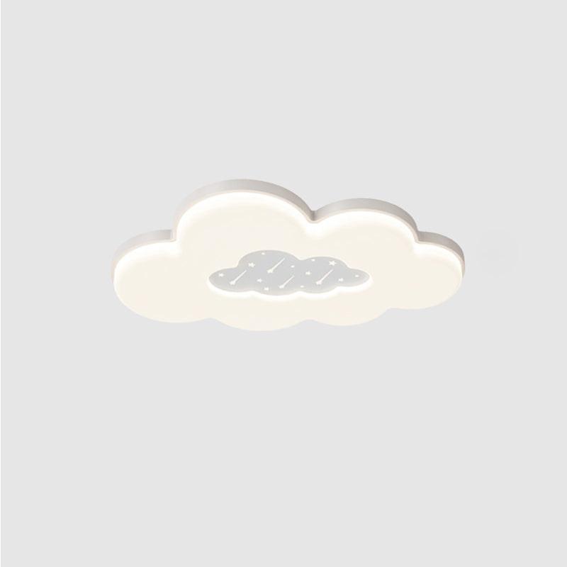 Plafonnier LED en acrylique fer nuage créatif contemporain pour chambre 