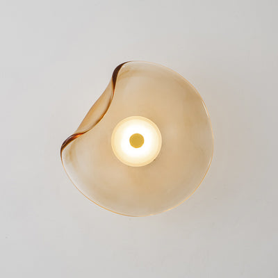Modern Luxury Round Glass LED Wall Sconce Lamp For Bedroom