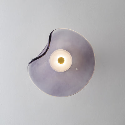 Modern Luxury Round Glass LED Wall Sconce Lamp For Bedroom