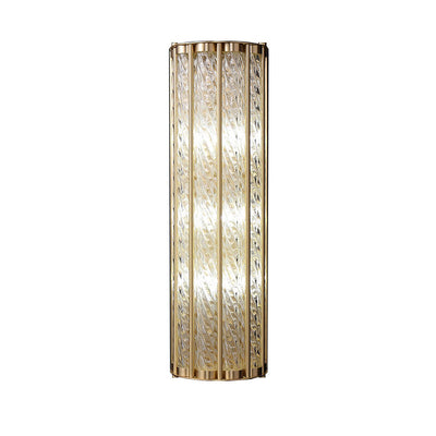Modern Luxury Cylinder Copper Glass 2/3 Light Wall Sconce Lamp For Living Room