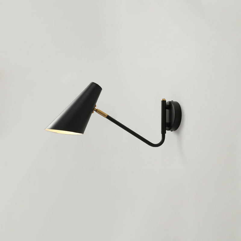 Zeitgenössische Küstenkegel Metall 1-Licht Wandleuchte für Schlafzimmer 