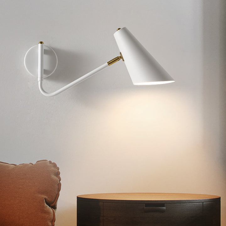 Zeitgenössische Küstenkegel Metall 1-Licht Wandleuchte für Schlafzimmer 