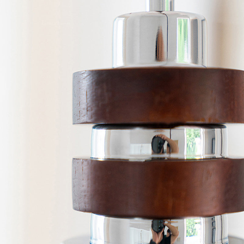 Suspension lumineuse à 1 ampoule en bois massif et fer conique de style moderne mi-siècle pour chambre 