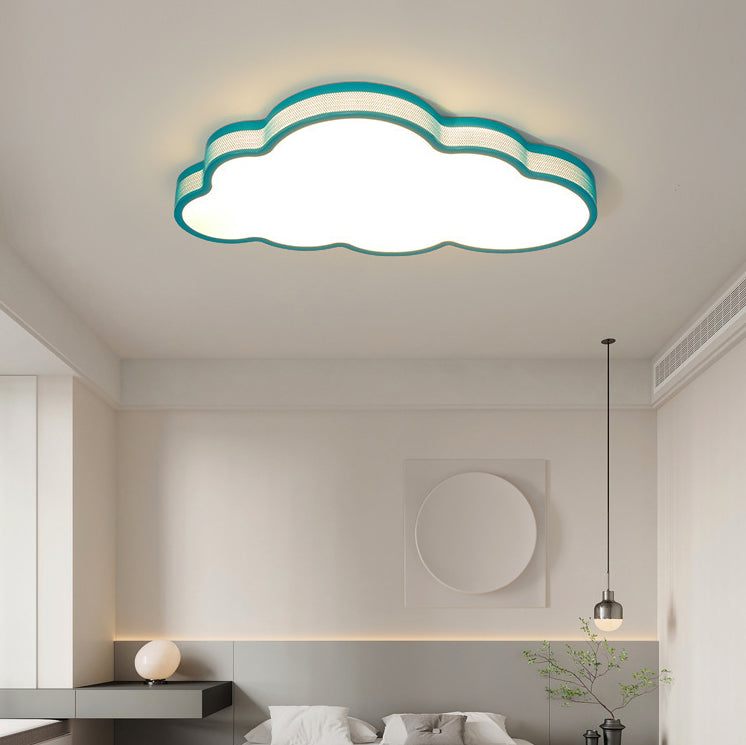 Lustre de plafond LED en acrylique fer nuage côtier contemporain pour chambre 