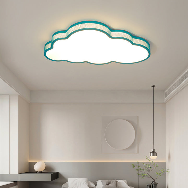 Lustre de plafond LED en acrylique fer nuage côtier contemporain pour chambre 