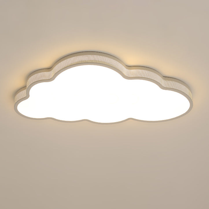 Lustre de plafond LED en acrylique fer nuage côtier contemporain pour chambre 