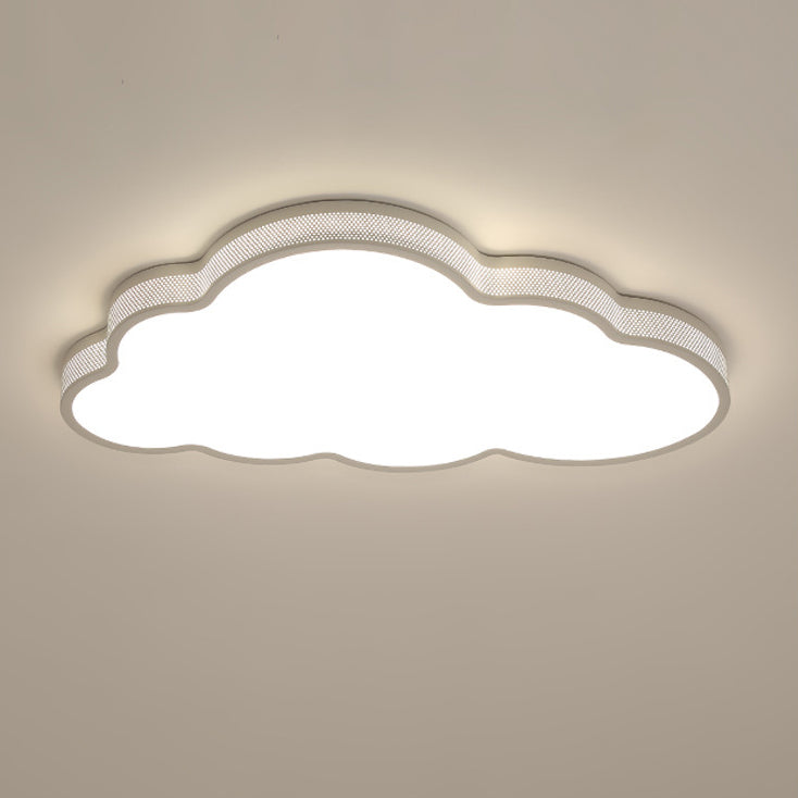 Lustre de plafond LED en acrylique fer nuage côtier contemporain pour chambre 