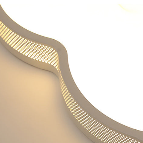 Lustre de plafond LED en acrylique fer nuage côtier contemporain pour chambre 
