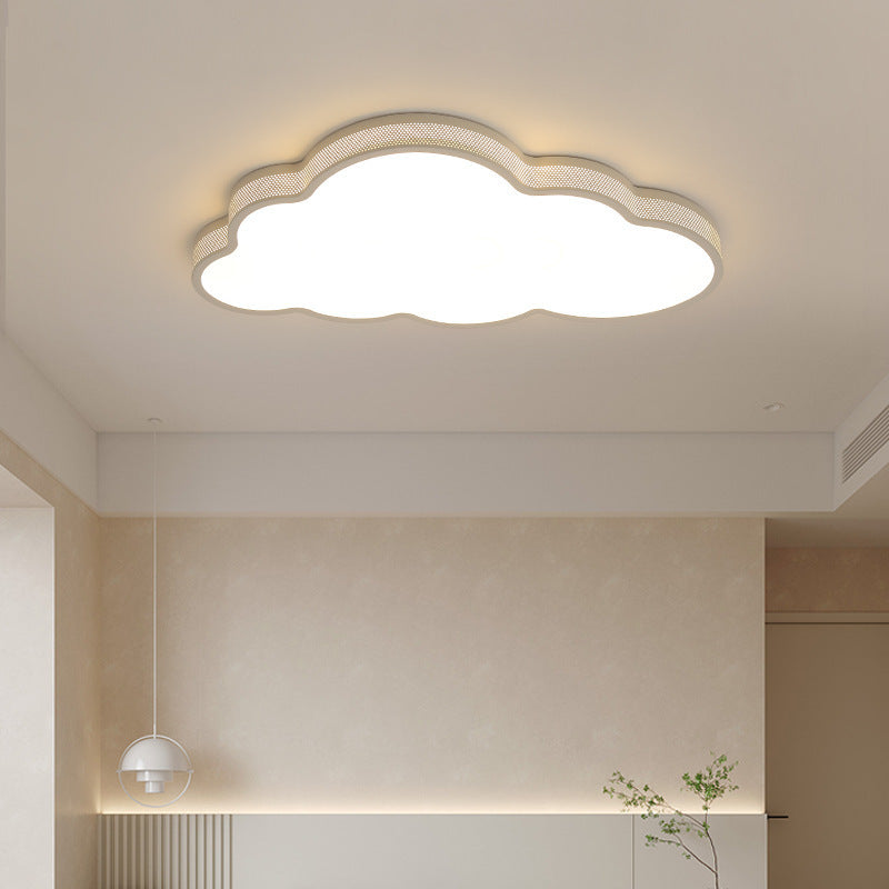 Lustre de plafond LED en acrylique fer nuage côtier contemporain pour chambre 
