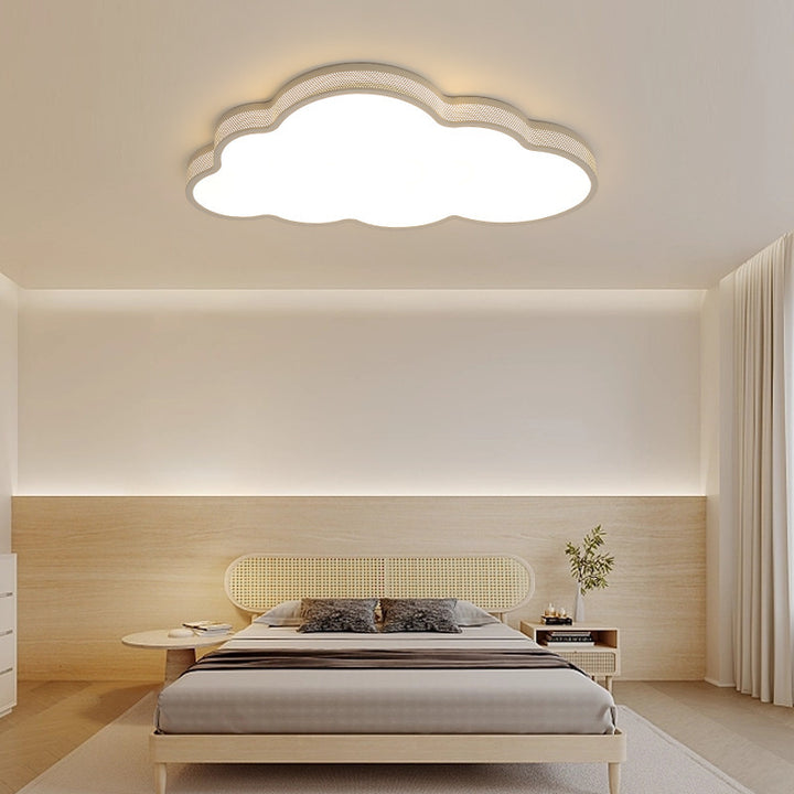 Lustre de plafond LED en acrylique fer nuage côtier contemporain pour chambre 