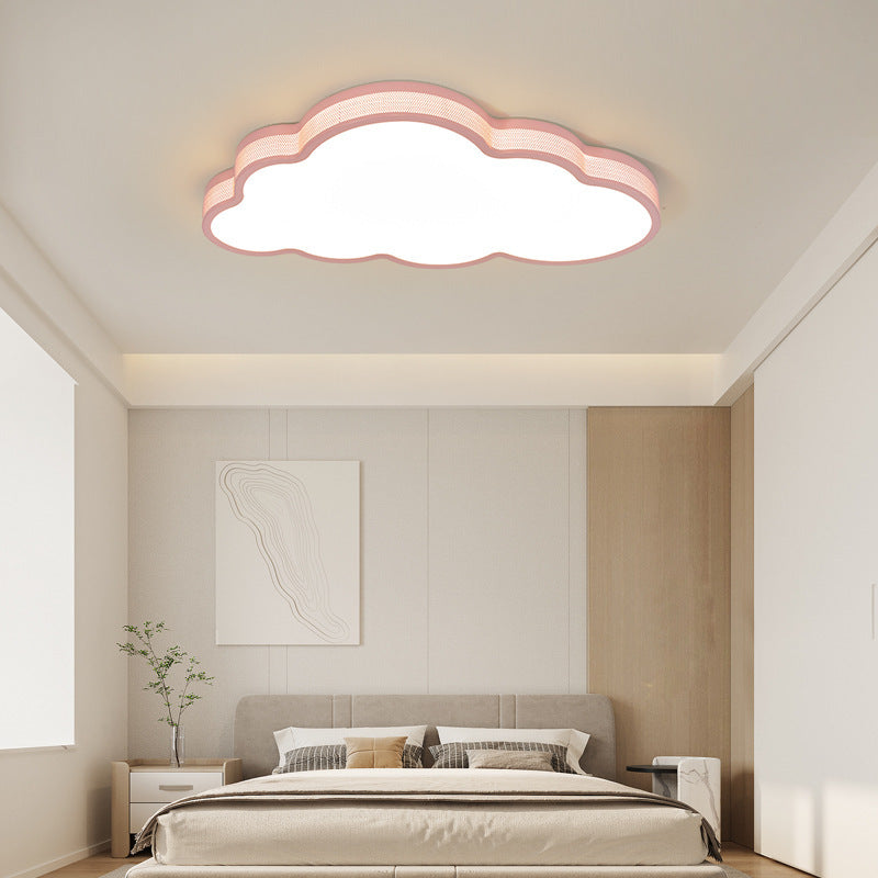 Lustre de plafond LED en acrylique fer nuage côtier contemporain pour chambre 