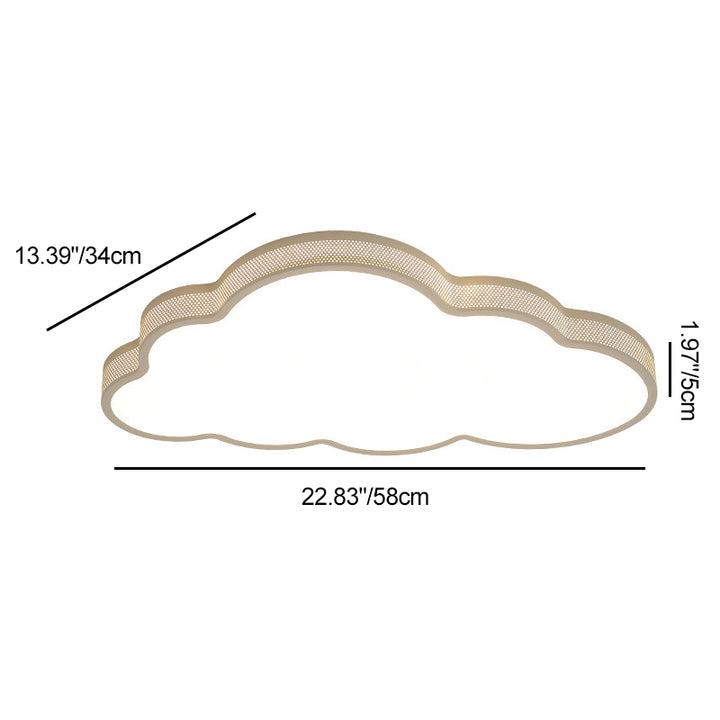 Lustre de plafond LED en acrylique fer nuage côtier contemporain pour chambre 