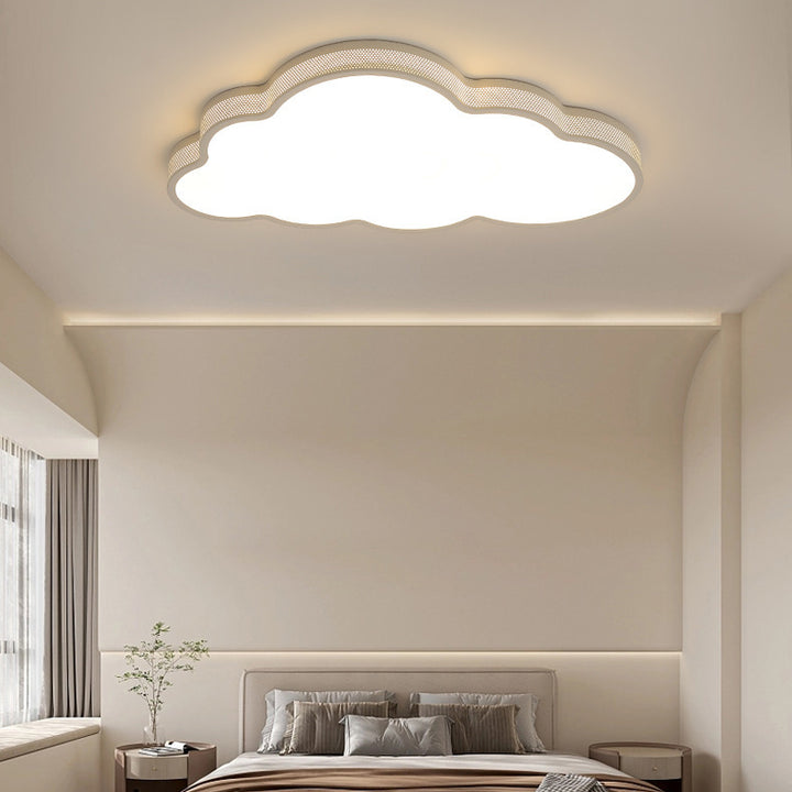Lustre de plafond LED en acrylique fer nuage côtier contemporain pour chambre 