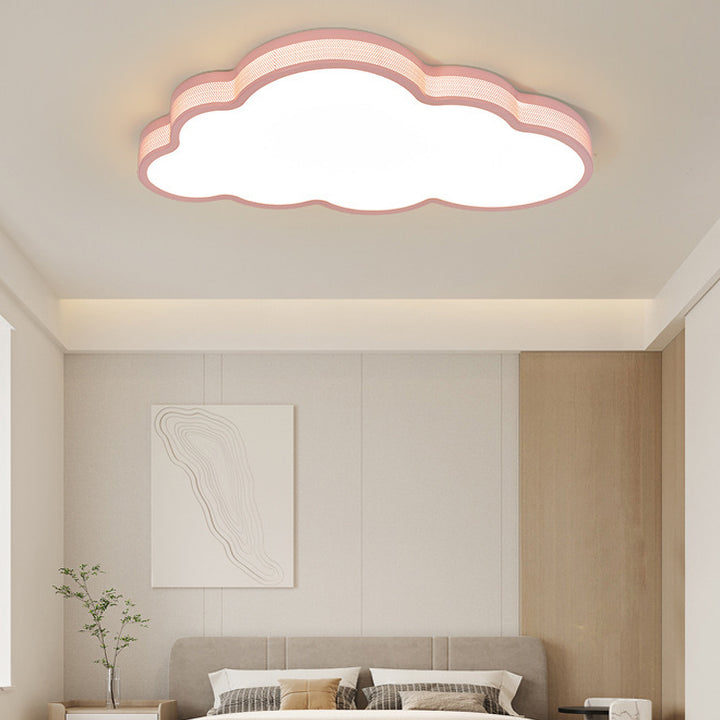 Lustre de plafond LED en acrylique fer nuage côtier contemporain pour chambre 