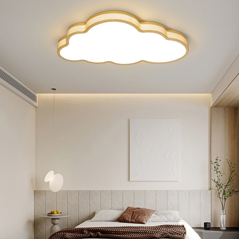 Lustre de plafond LED en acrylique fer nuage côtier contemporain pour chambre 