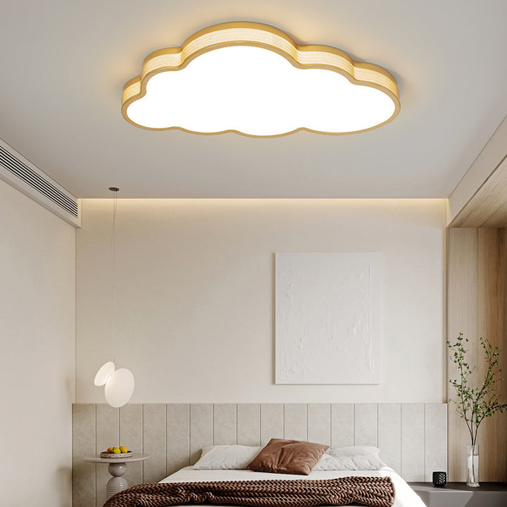 Lustre de plafond LED en acrylique fer nuage côtier contemporain pour chambre 