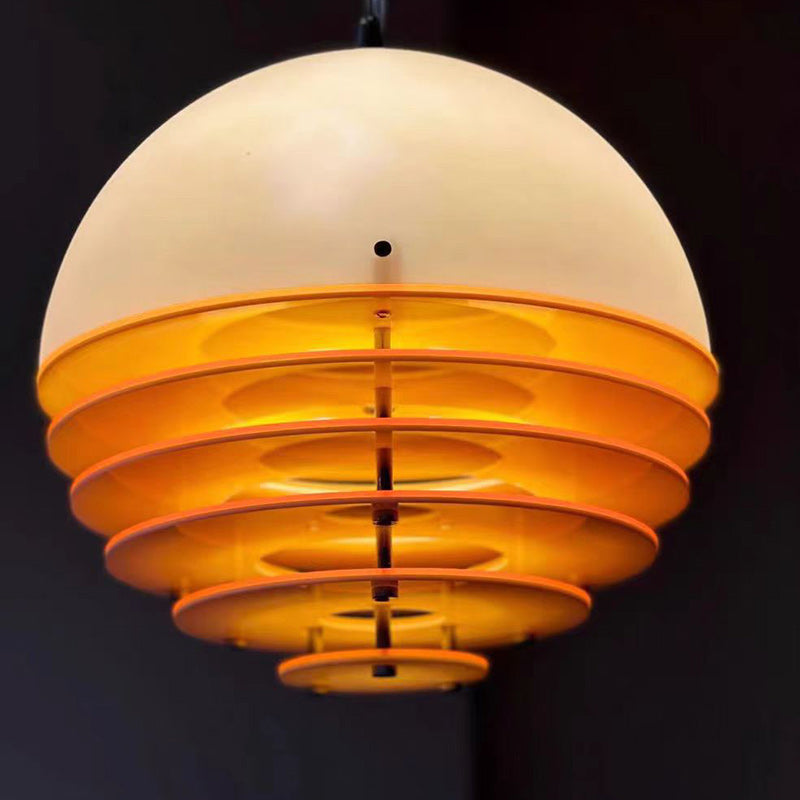 Modern Mid-Century Globe Iron Glass 1-Light Pendant Light For Bedroom