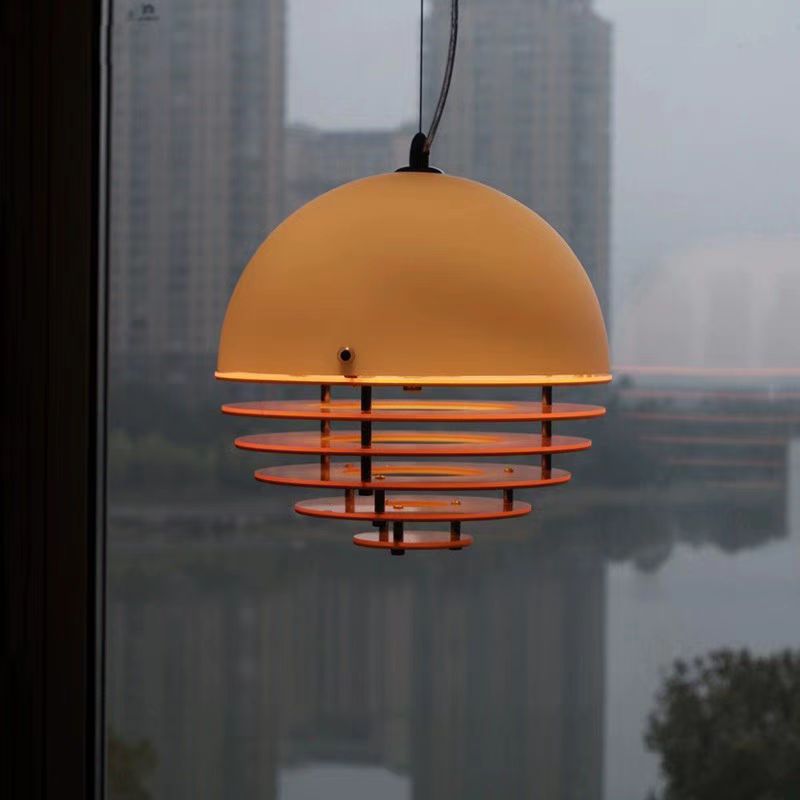 Modern Mid-Century Globe Iron Glass 1-Light Pendant Light For Bedroom