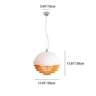 Modern Mid-Century Globe Iron Glass 1-Light Pendant Light For Bedroom