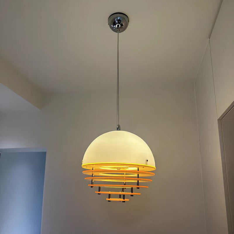 Modern Mid-Century Globe Iron Glass 1-Light Pendant Light For Bedroom