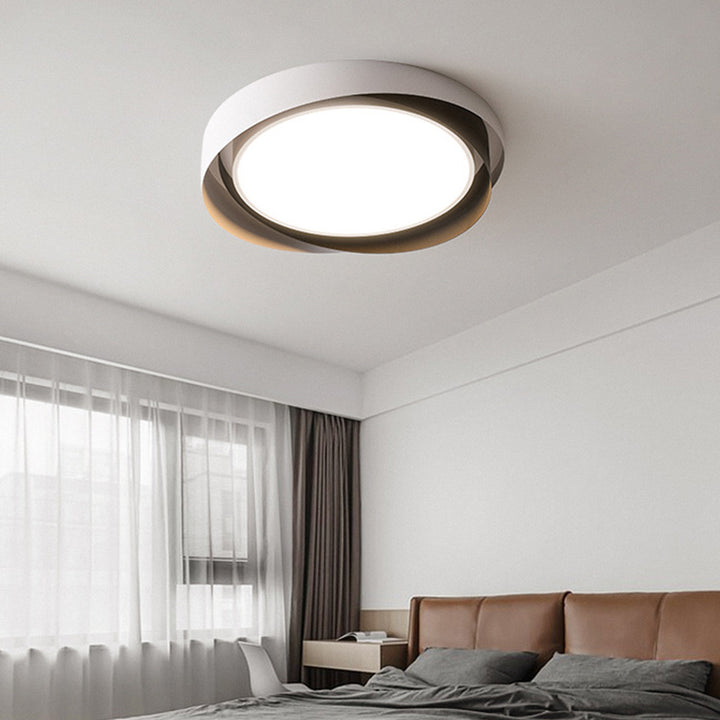Plafonnier LED en fer acrylique cylindre minimaliste moderne pour chambre 