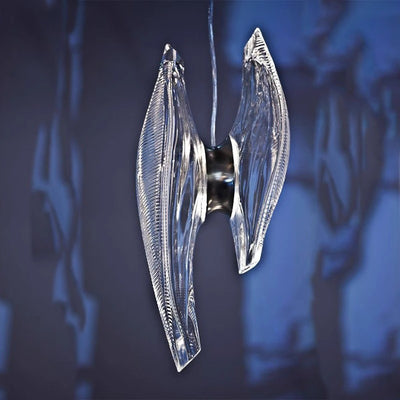Modern Luxury Oval Stainless Steel Glass 2-Light Pendant Light For Bedroom
