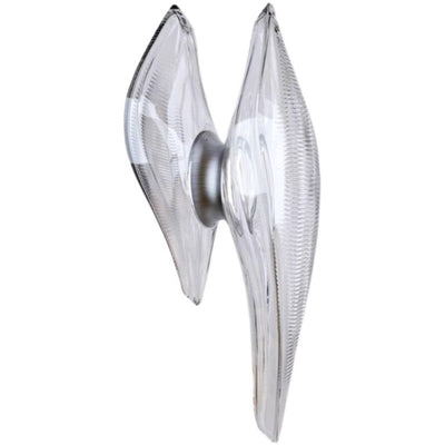 Modern Luxury Oval Stainless Steel Glass 2-Light Pendant Light For Bedroom