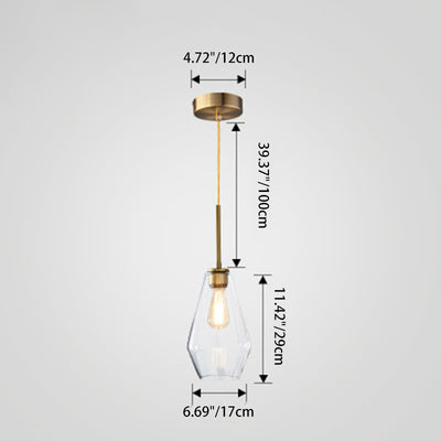 Contemporary Scandinavian Cone Iron Glass 1-Light Pendant Light For Bedroom