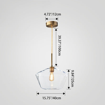 Contemporary Scandinavian Cone Iron Glass 1-Light Pendant Light For Bedroom