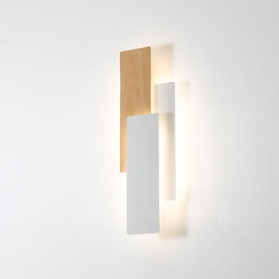 Applique murale LED rectangulaire en fer multicouche minimaliste moderne pour salon 